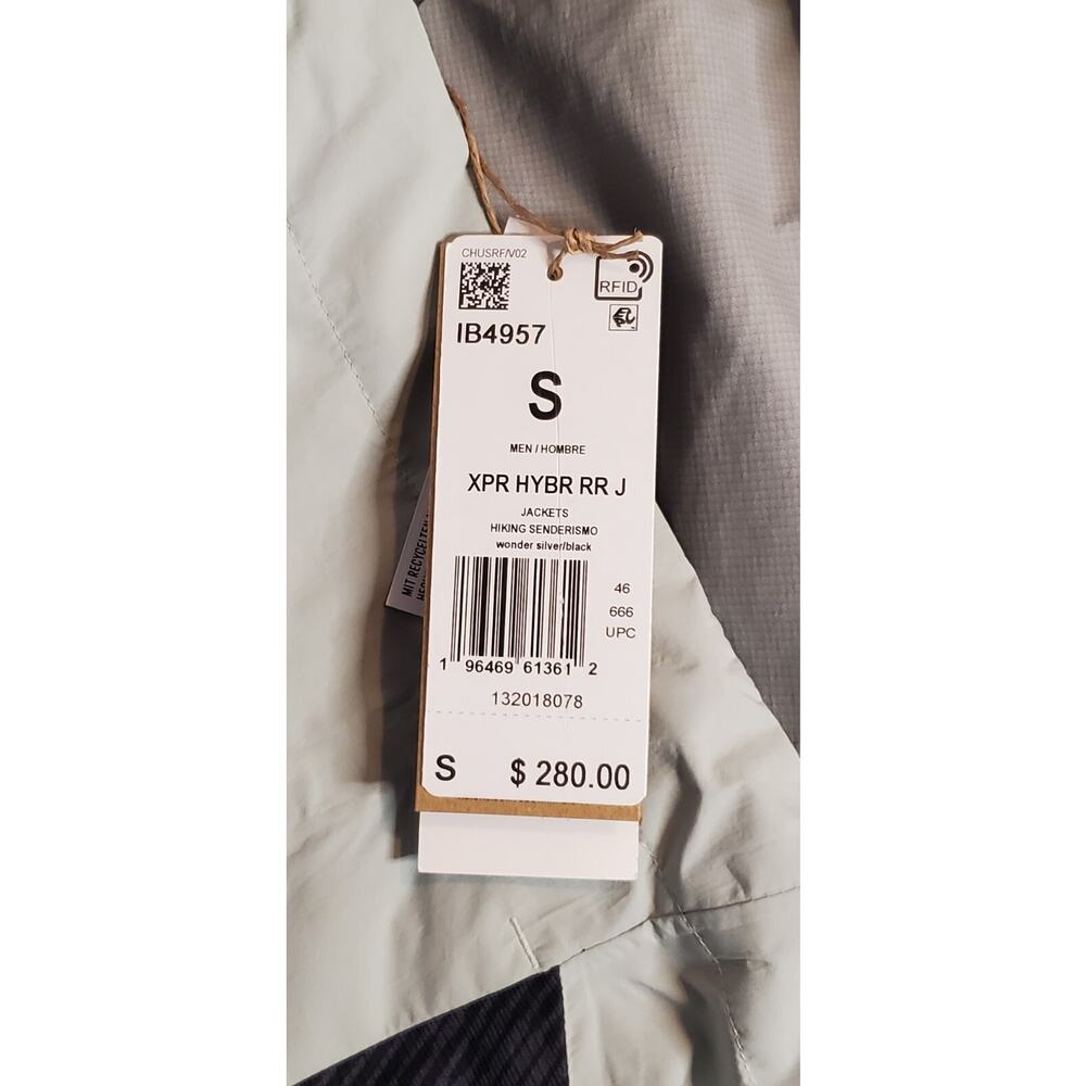 ADIDAS Size S TERREX Xperior Hybrid Rain.RDY Jacket IB4957 Wonder Silver - Picture 7 of 8